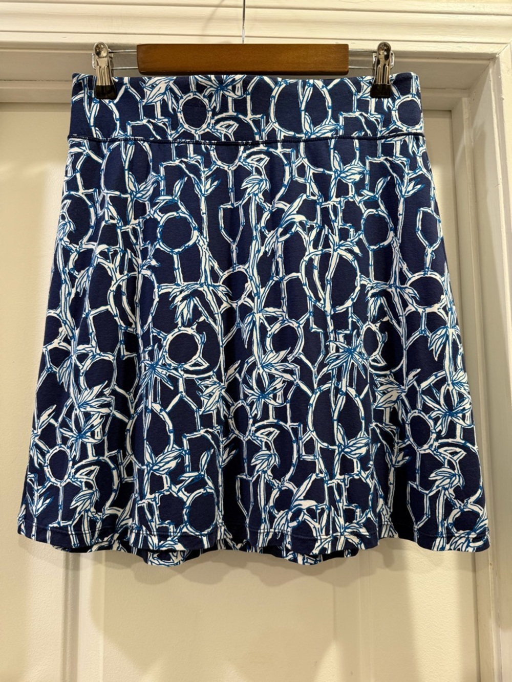 Lilly Pulitzer Brenna Knit Skirt in High Tide Lucky Bamboo Print Size Medium